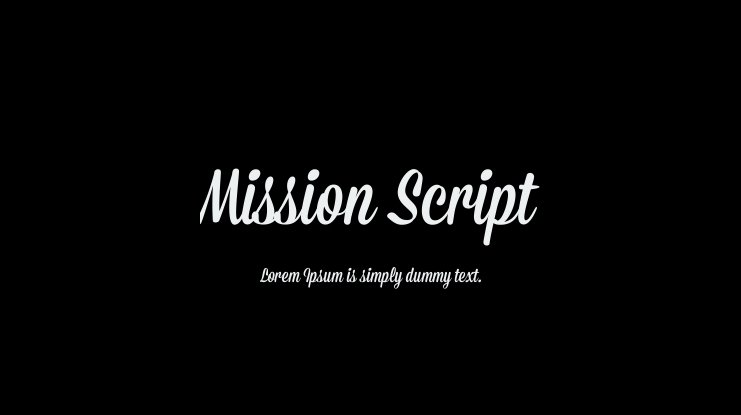 Mission Script Font Free Download Mac